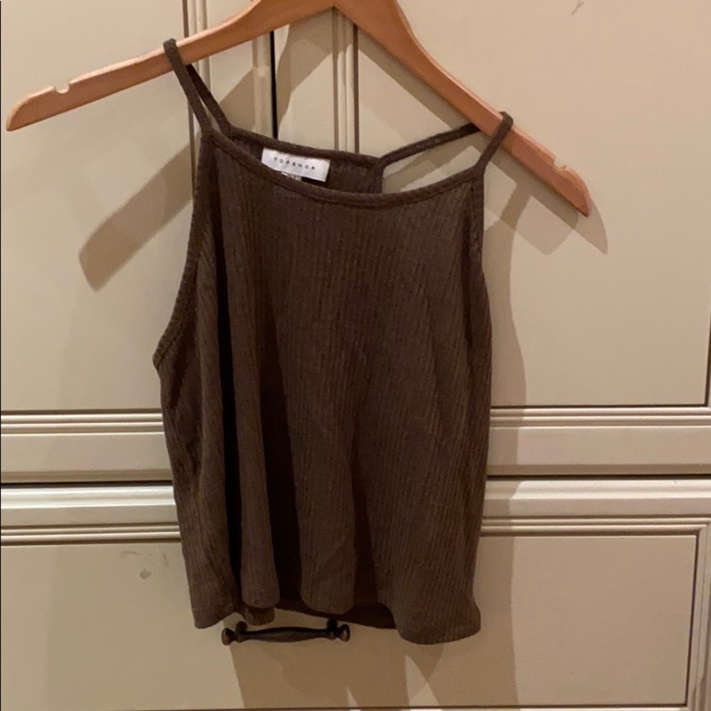 topshop brown/green tank!